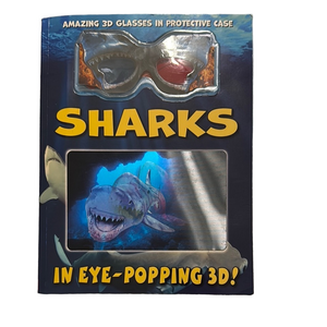 Sharks in Eye-Popping 3D Book with Glasses